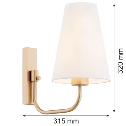 Argon 8312 - Wandlamp SAFIANO 1xE27/15W/230V goud