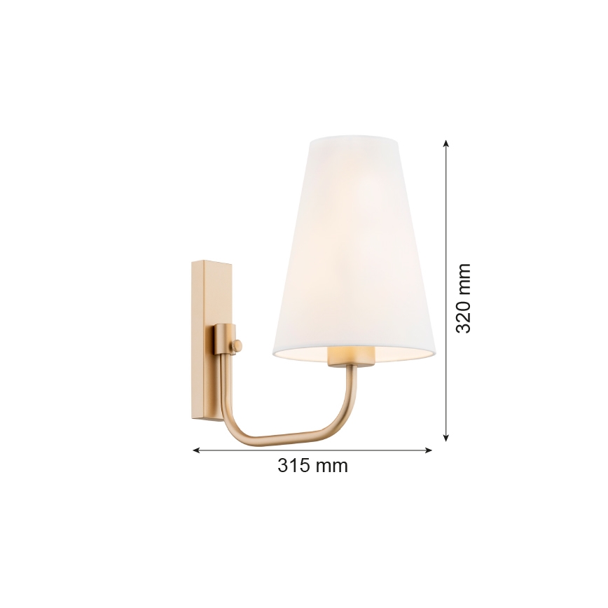 Argon 8312 - Wandlamp SAFIANO 1xE27/15W/230V goud
