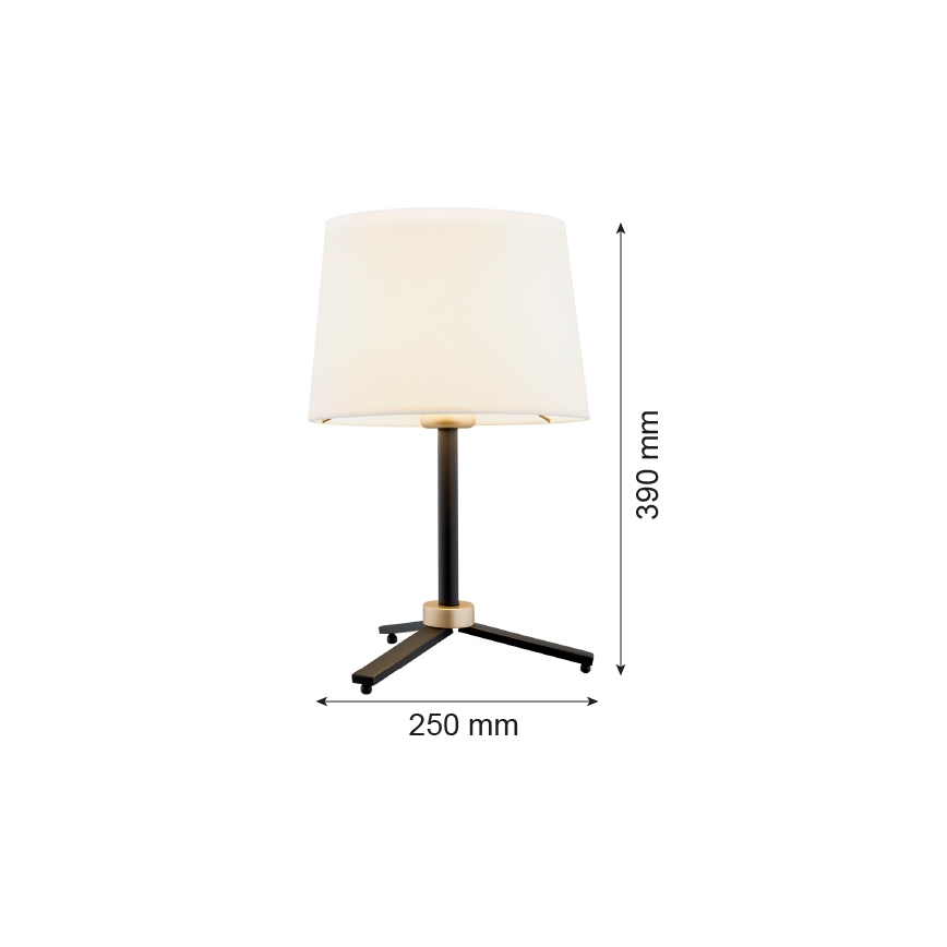 Argon 8319 - Tafellamp CAVALINO 1xE27/15W/230V 39 cm crème/zwart