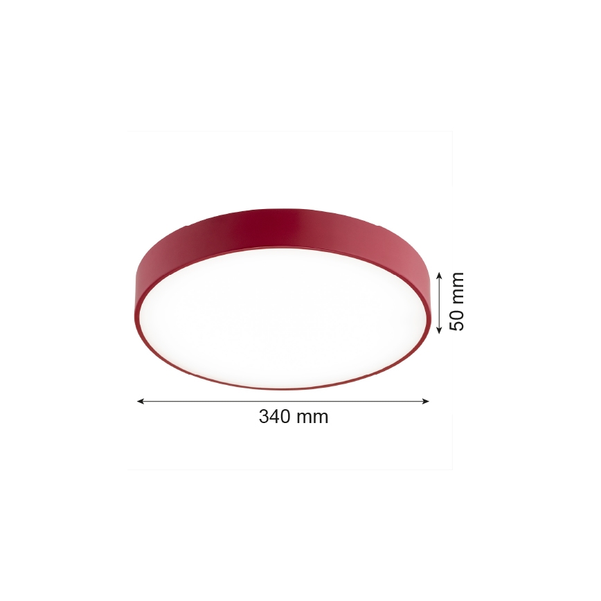 Argon 8334 - LED plafondlamp TIAMO LED/22W/230V 4000K rood
