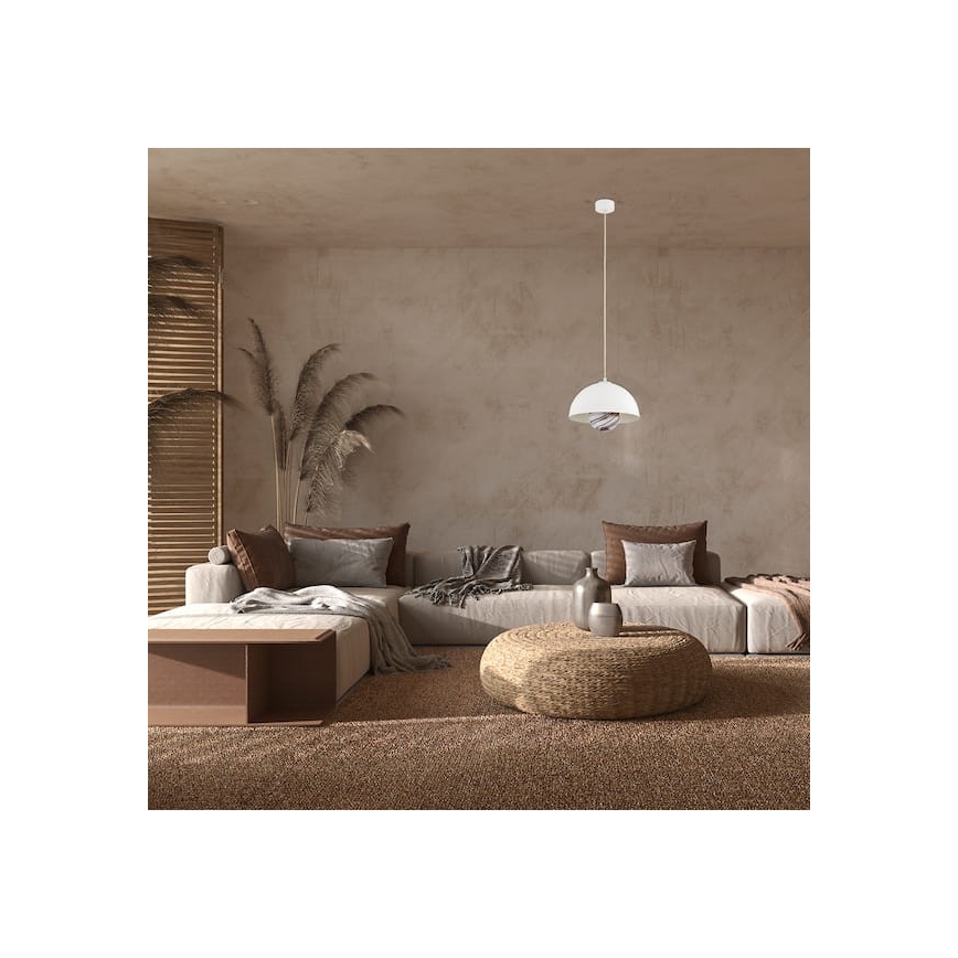 Argon 8443 - Hanglamp aan een koord PIAVA 1xE14/7W/230V albast wit