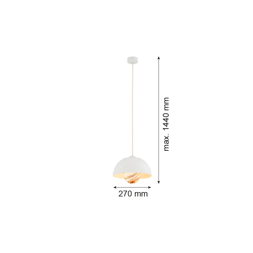 Argon 8443 - Hanglamp aan een koord PIAVA 1xE14/7W/230V albast wit