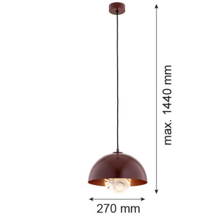 Argon 8444 - Hanglamp aan een koord PIAVA 1xE14/7W/230V albast bruin