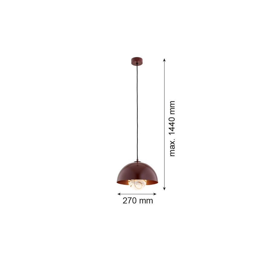 Argon 8444 - Hanglamp aan een koord PIAVA 1xE14/7W/230V albast bruin
