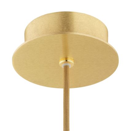 Argon 8447 - Hanglamp aan een koord ALMIROS 1xE27/15W/230V diameter 25 cm albast goud