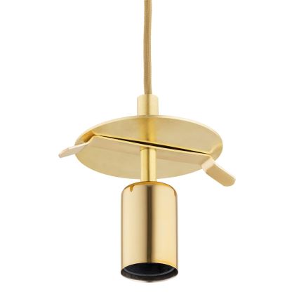 Argon 8447 - Hanglamp aan een koord ALMIROS 1xE27/15W/230V diameter 25 cm albast goud