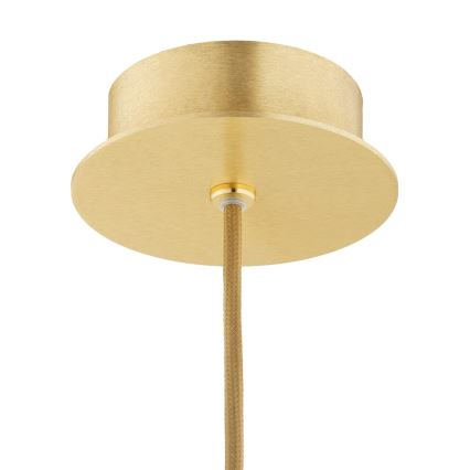 Argon 8448 - Hanglamp aan een koord ALMIROS 1xE27/15W/230V diameter 30 cm albast goud