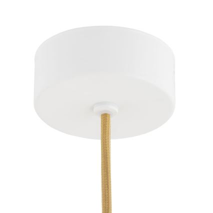 Argon 8451 - Hanglamp aan een koord ALMIROS 1xE14/7W/230V diameter 12 cm albast wit/goud