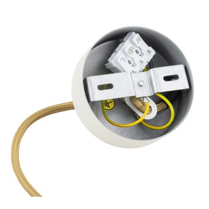 Argon 8451 - Hanglamp aan een koord ALMIROS 1xE14/7W/230V diameter 12 cm albast wit/goud