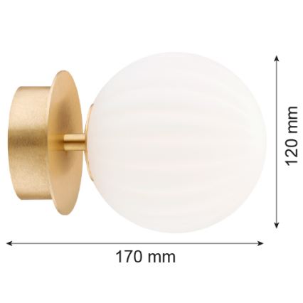 Argon 8504 - Wandlamp PALOMA 1xE14/7W/230V goud/wit