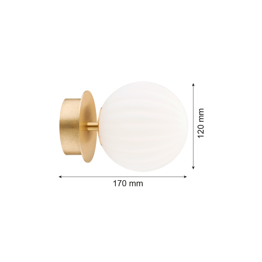 Argon 8504 - Wandlamp PALOMA 1xE14/7W/230V goud/wit