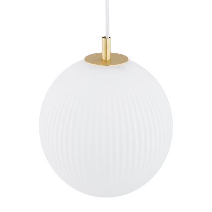 Argon 8507 - Hanglamp aan een koord PALOMA 1xE27/15W/230V diameter 25 cm goud/wit