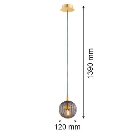 Argon 8512 - Hanglamp aan een koord PALOMA 1xE14/7W/230V diameter 12 cm goud/zwart