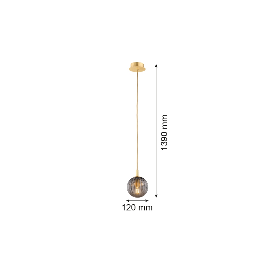 Argon 8512 - Hanglamp aan een koord PALOMA 1xE14/7W/230V diameter 12 cm goud/zwart