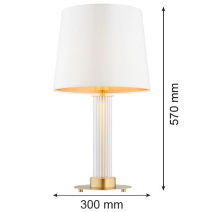 Argon 8540 - Tafellamp HAMPTON 1xE27/15W/230V 57 cm wit