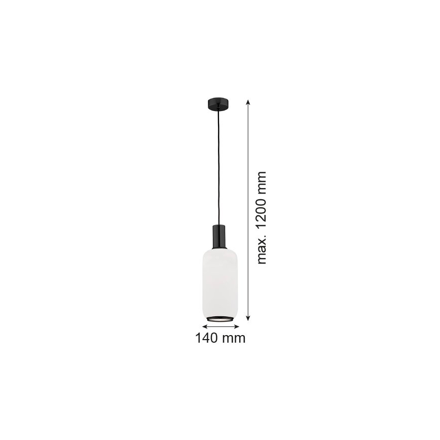 Argon 8563 - Hanglamp aan een koord SAGUNTO PLUS 1xE27/15W/230V diameter 14 cm zwart
