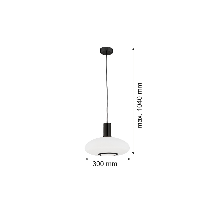 Argon 8565 - Hanglamp aan een koord SAGUNTO PLUS 1xE27/15W/230V diameter 30 cm zwart