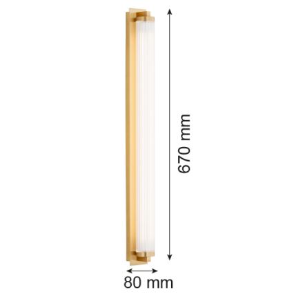 Argon 8622 - LED wand verlichting HAMPTON LED/34W/230V 3000K messing