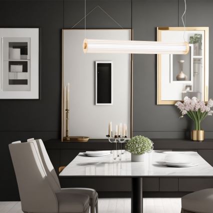 Argon 8624 - LED Hanglamp aan een koord HAMPTON LED/90W/230V 3000K 120 cm messing