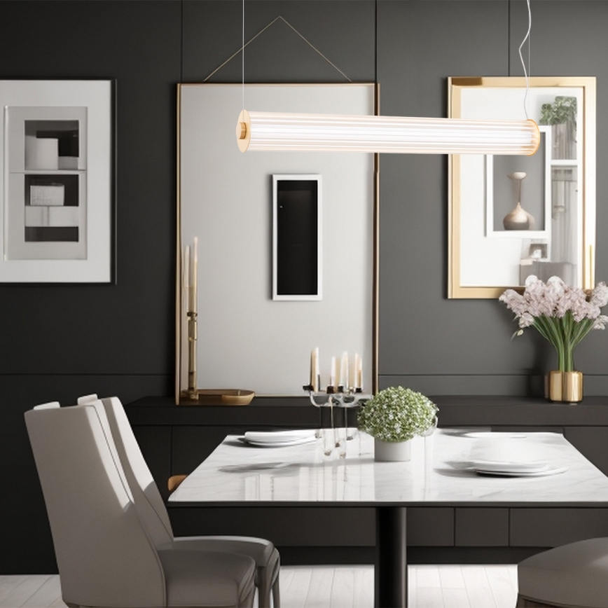 Argon 8624 - LED Hanglamp aan een koord HAMPTON LED/90W/230V 3000K 120 cm messing
