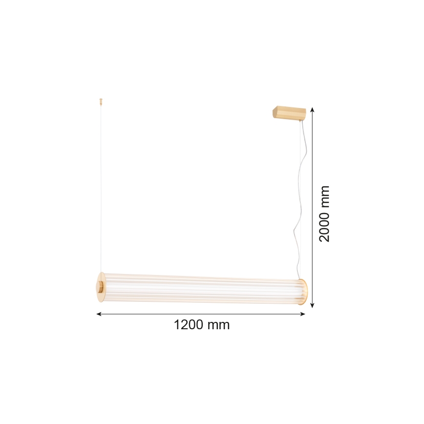 Argon 8624 - LED Hanglamp aan een koord HAMPTON LED/90W/230V 3000K 120 cm messing