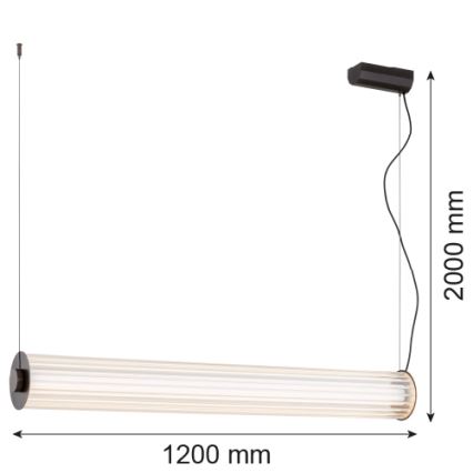 Argon 8625 - LED Hanglamp aan een koord HAMPTON LED/90W/230V 3000K 120 cm zwart