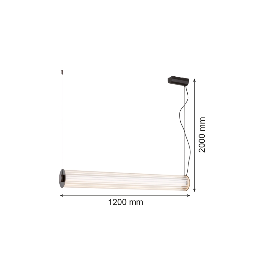 Argon 8625 - LED Hanglamp aan een koord HAMPTON LED/90W/230V 3000K 120 cm zwart