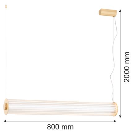 Argon 8627 - LED Hanglamp aan een koord HAMPTON LED/60W/230V 3000K 80 cm messing