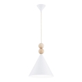 Argon 8632 - Hanglamp aan een koord KEGEL 1xE27/15W/230V wit