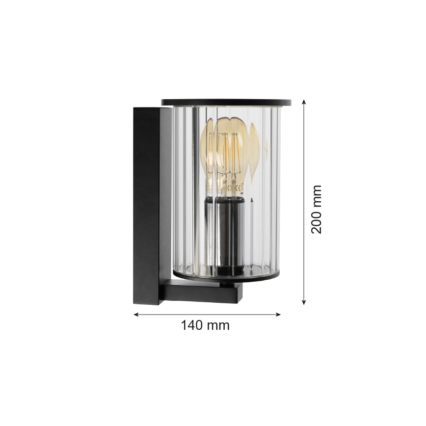 Argon 8748 - Wandlamp voor buiten NORFOLK 1xE27/15W/230V IP44 zwart