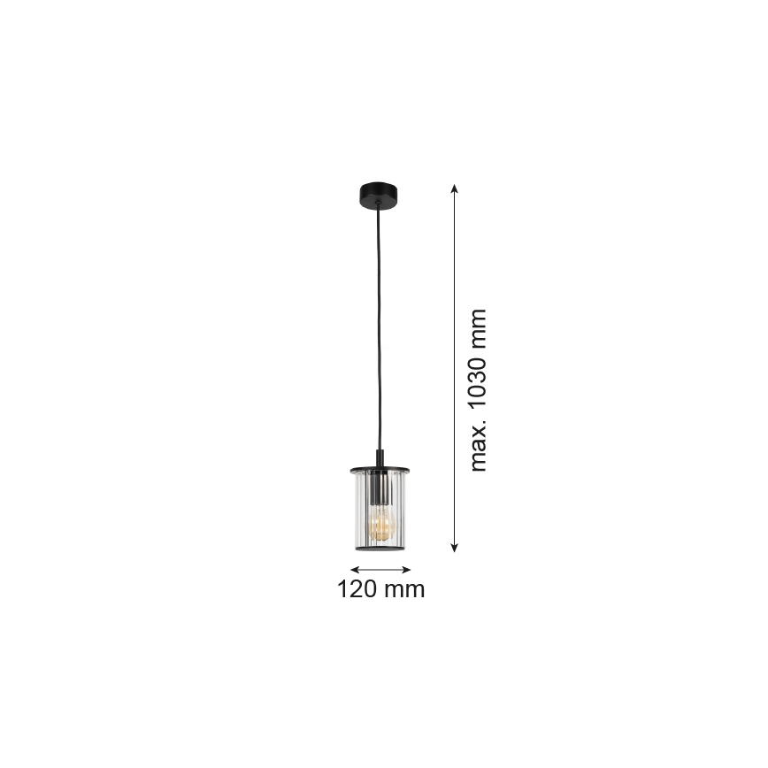 Argon 8751 - Hanglamp aan een koord voor buiten NORFOLK 1xE27/15W/230V IP44 zwart