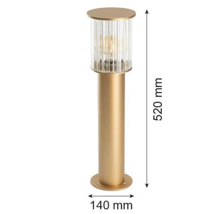 Argon 8753 - Buitenlamp NORFOLK 1xE27/15W/230V IP44 52cm goud