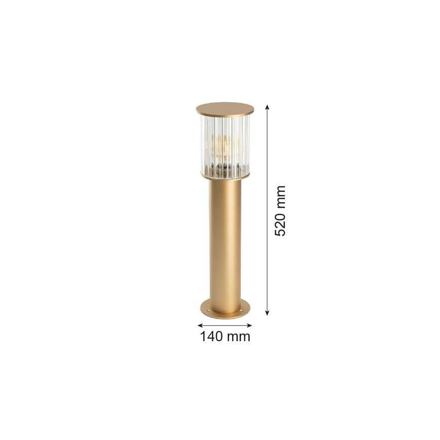 Argon 8753 - Buitenlamp NORFOLK 1xE27/15W/230V IP44 52cm goud