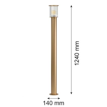Argon 8754 - Buitenlamp NORFOLK 1xE27/15W/230V IP44 124cm goud