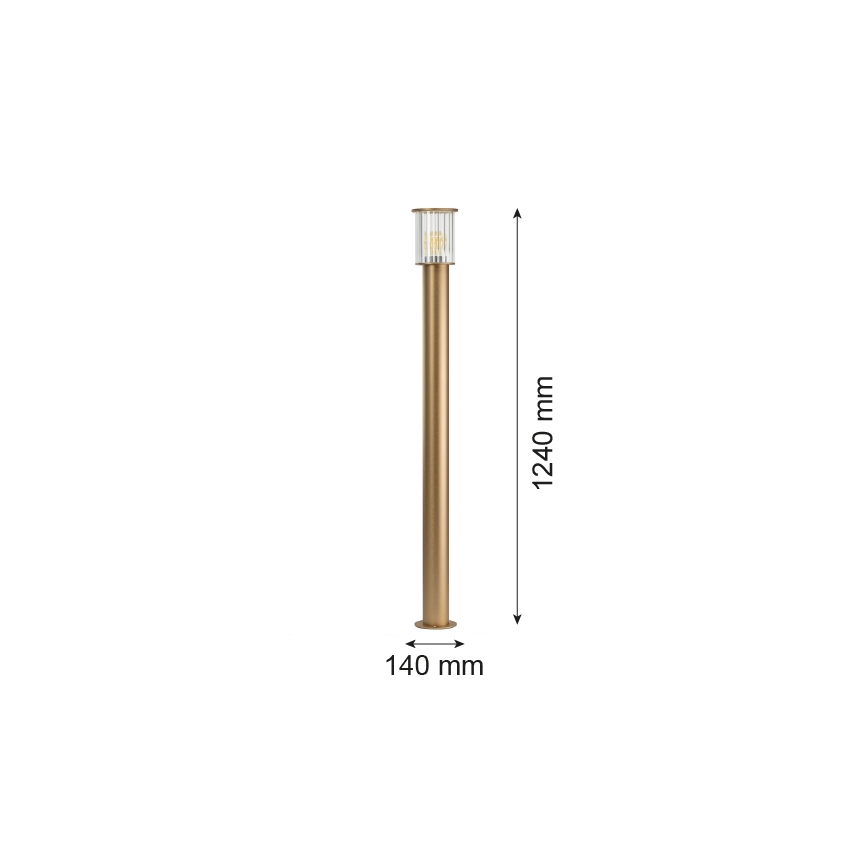 Argon 8754 - Buitenlamp NORFOLK 1xE27/15W/230V IP44 124cm goud