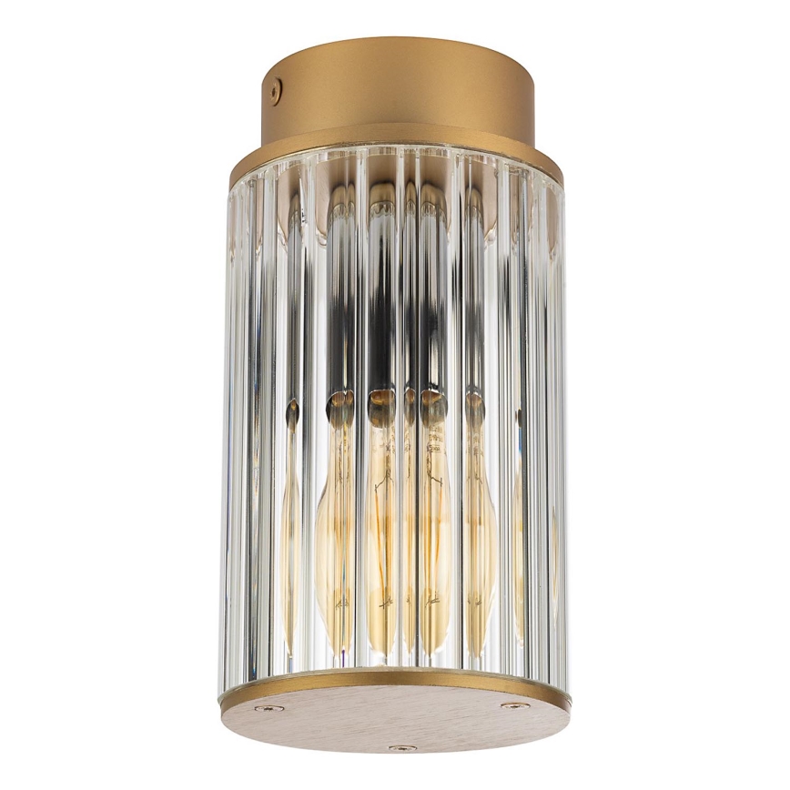 Argon 8774 - Plafondlamp voor buiten NORFOLK 1xE27/15W/230V IP44 goud