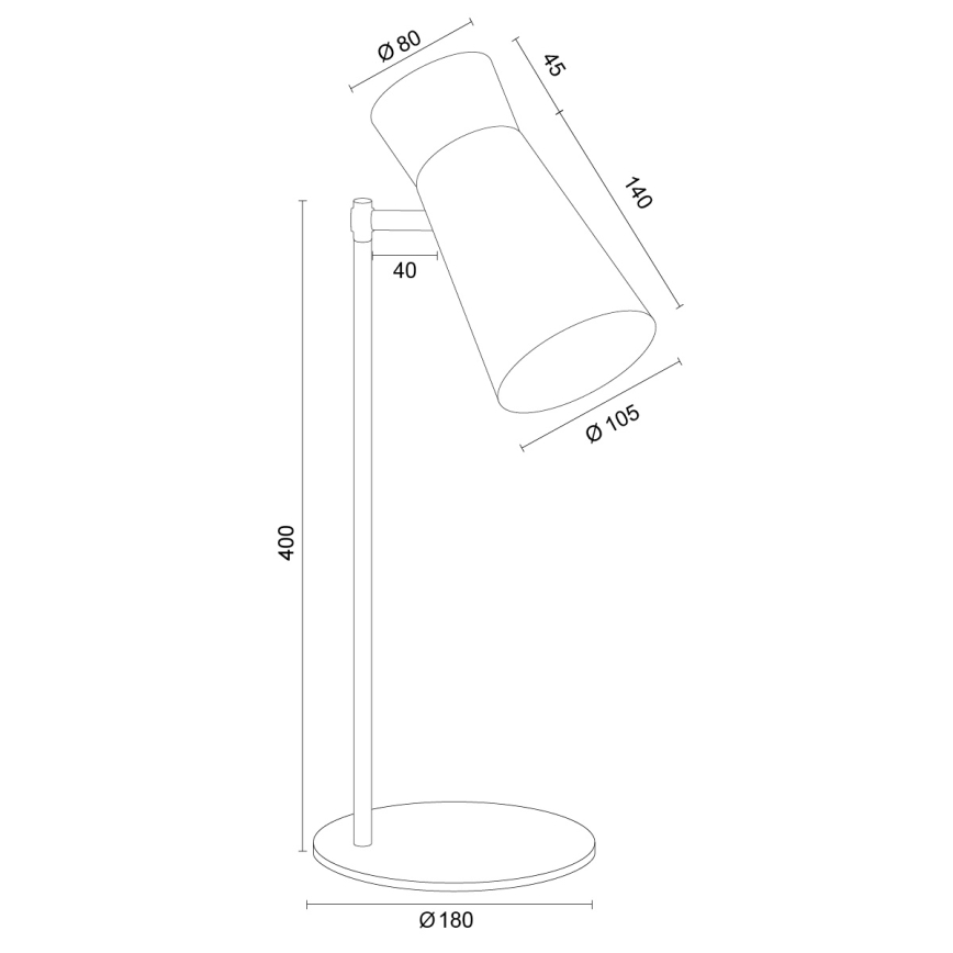 Argon 8876 - Tafellamp LORD 1xE14/7W/230V wit