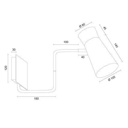 Argon 8879 - Wandlamp LORD 1xE14/7W/230V wit