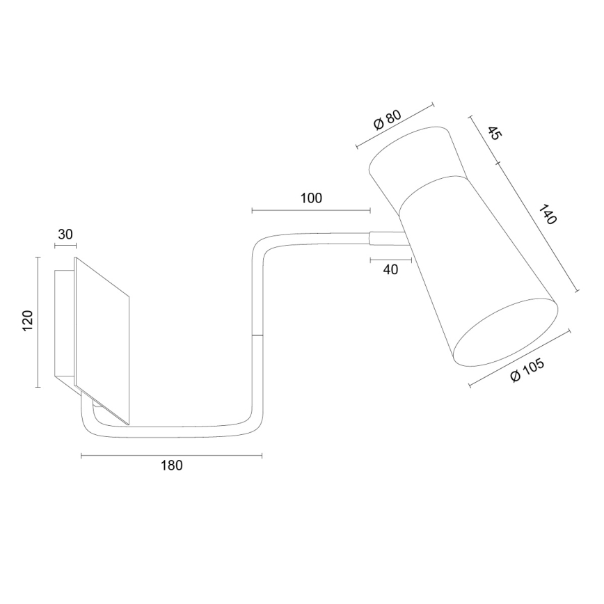 Argon 8882 - Wandlamp LORD 1xE14/7W/230V terracotta