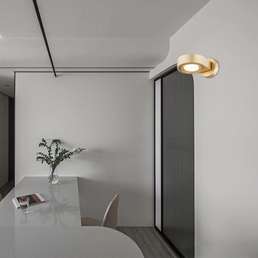 Argon 8899 - Wandlamp LOTUS 1xGX53/12W/230V goudkleurig