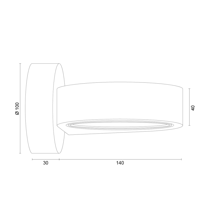 Argon 8900 - Muurlamp LOTUS 1xGX53/12W/230V zwart