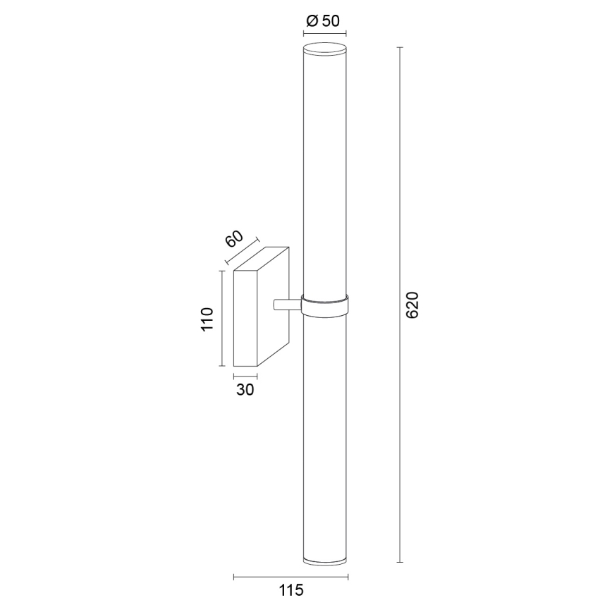 Argon 8928 - LED-spiegelverlichting voor de badkamer BATUMI LED/24W/230V 3000K IP44 mat chroom