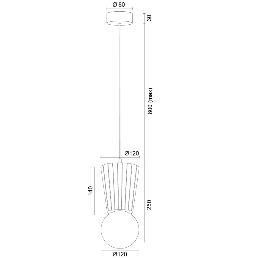 Argon 8951 - Badkamerhanglamp aan kabel VOLANTE 1xG9/6W/230V IP44 beige