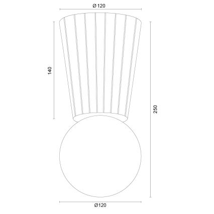 Argon 8973 - Plafondlamp voor badkamer VOLANTE 1xG9/6W/230V IP44 Ø 12 cm beige