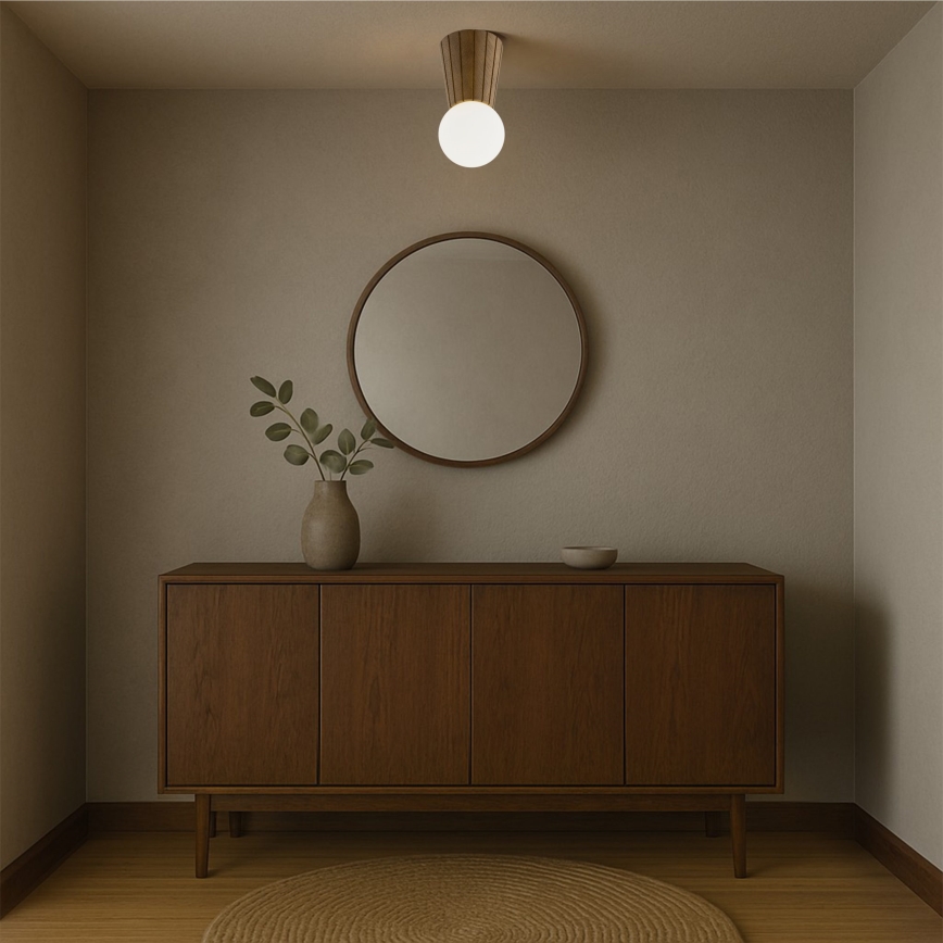 Argon 8974 - Plafondlamp voor badkamer VOLANTE 1xG9/6W/230V IP44 Ø 12 cm bruin