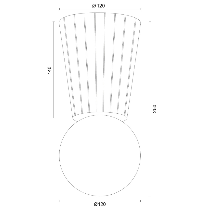 Argon 8974 - Plafondlamp voor badkamer VOLANTE 1xG9/6W/230V IP44 Ø 12 cm bruin