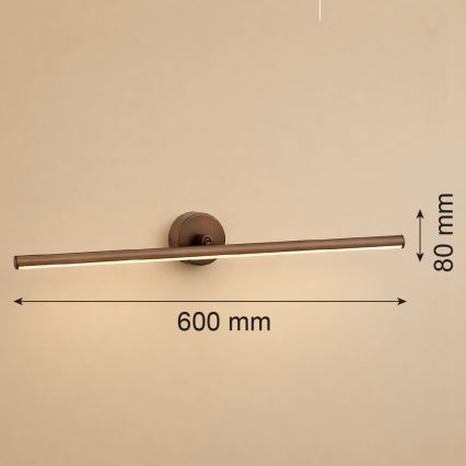 Argon 8995 - LED schilderijverlichting MIRI LED/10,8W/230V 3000K 60 cm bruin