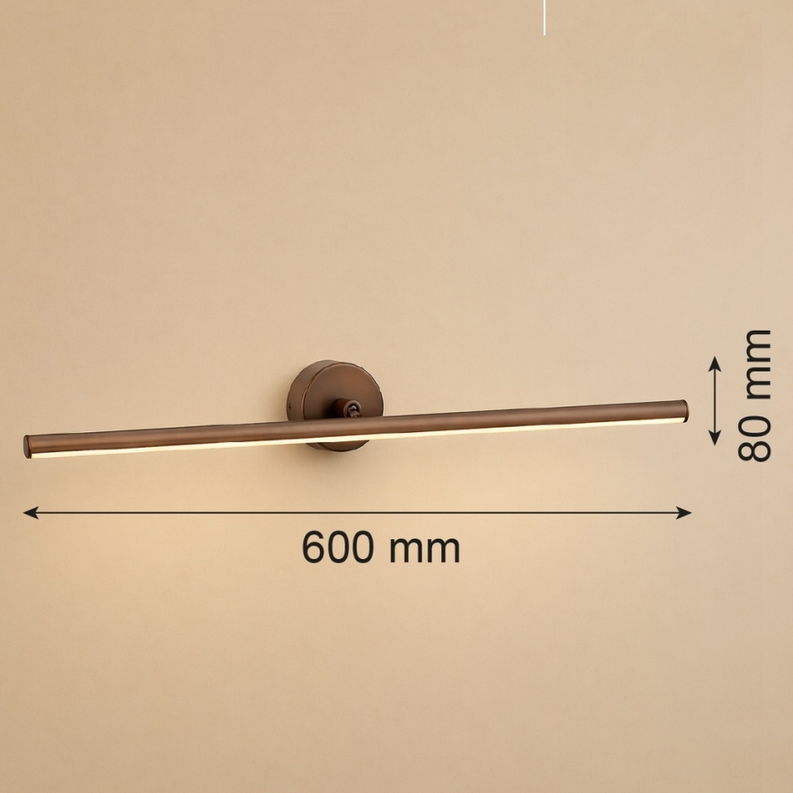 Argon 8995 - LED schilderijverlichting MIRI LED/10,8W/230V 3000K 60 cm bruin