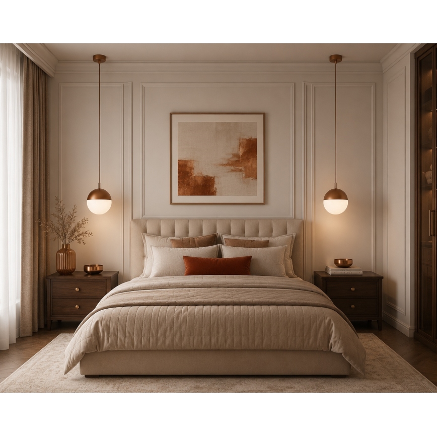Argon 8998 - Buitenhanglamp met kabel LIV 1xE27/15W/230V IP44 bruin