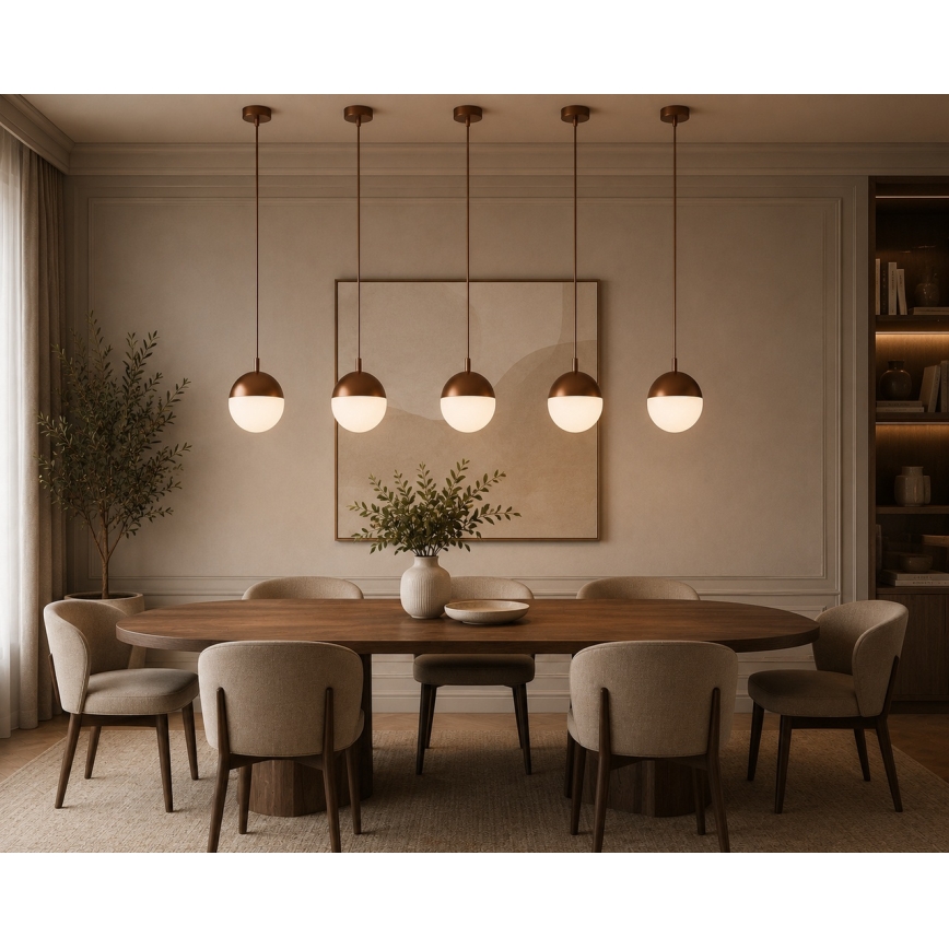 Argon 8998 - Buitenhanglamp met kabel LIV 1xE27/15W/230V IP44 bruin